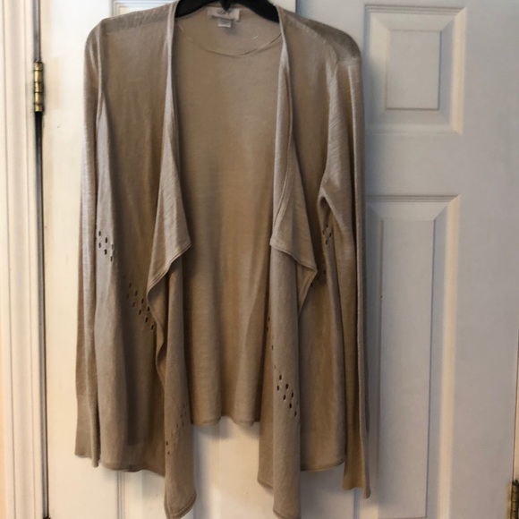 LOFT Sweaters - LOFT draped beige cardigan NWOT